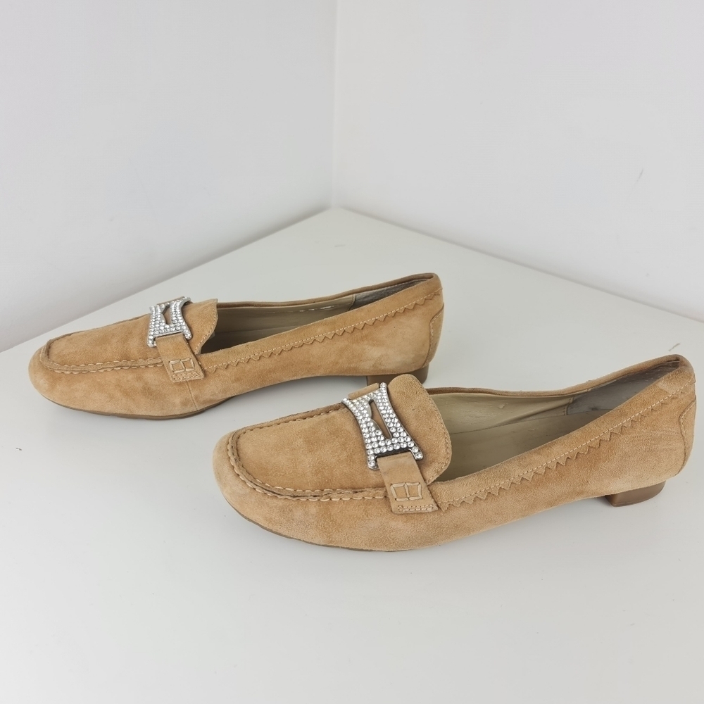 Franco Sarto Shoes Womens 9.5M Loafer Flat Suede Slip On